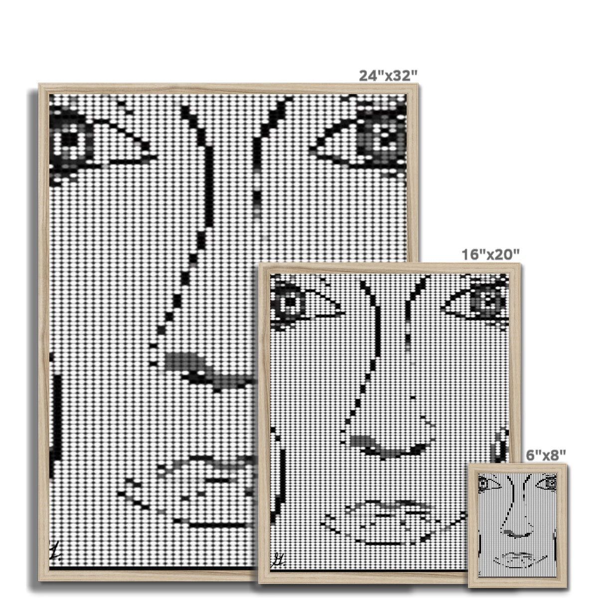 Digital Woman Budget Framed Poster featuring a classic matte print in a high-density wood-effect plastic frame, ideal for stylish home decor.