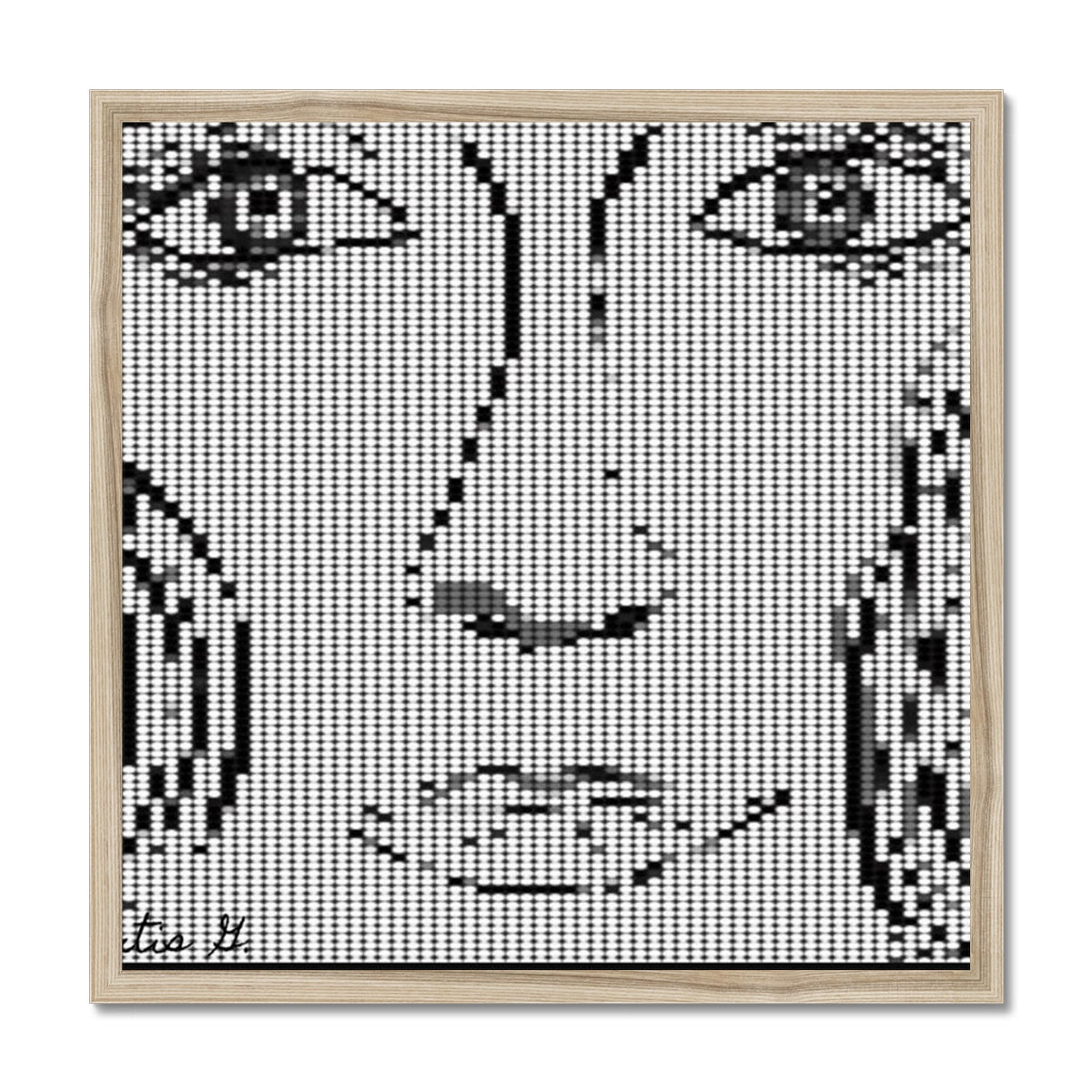 Digital Woman Budget Framed Poster featuring a classic matte print in a high-density wood-effect plastic frame, ideal for stylish home decor.