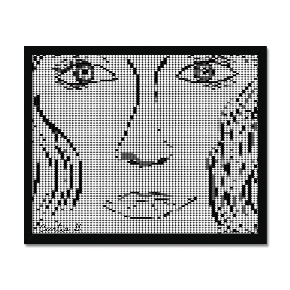 Digital Woman Budget Framed Poster featuring a classic matte print in a high-density wood-effect plastic frame, ideal for stylish home decor.