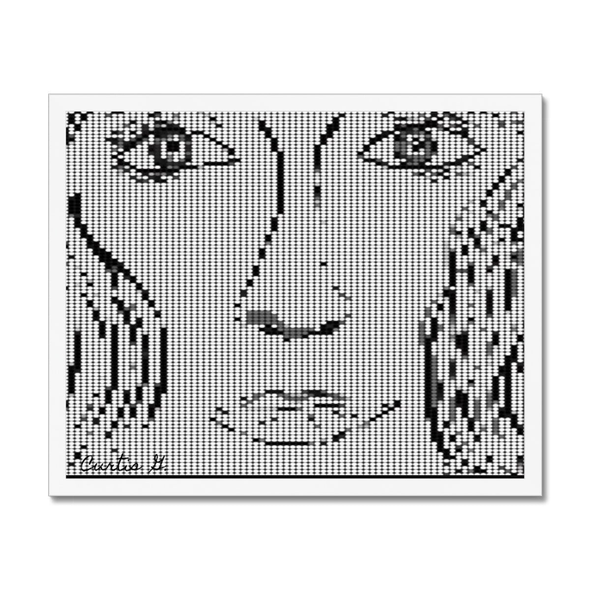 Digital Woman Budget Framed Poster featuring a classic matte print in a high-density wood-effect plastic frame, ideal for stylish home decor.