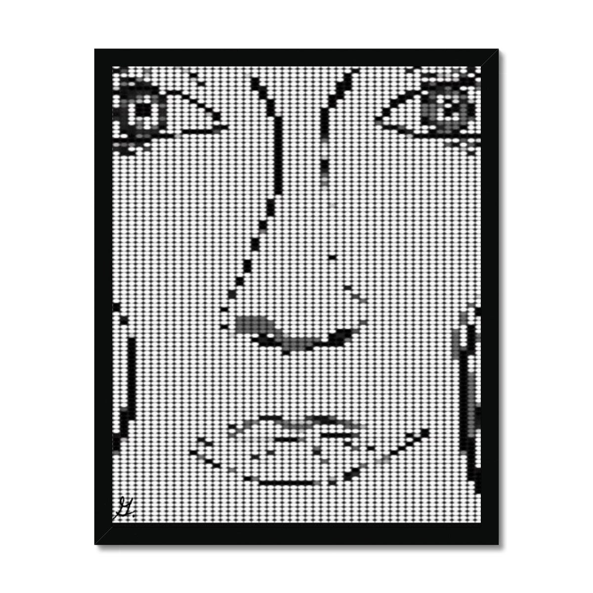 Digital Woman Budget Framed Poster featuring a classic matte print in a high-density wood-effect plastic frame, ideal for stylish home decor.