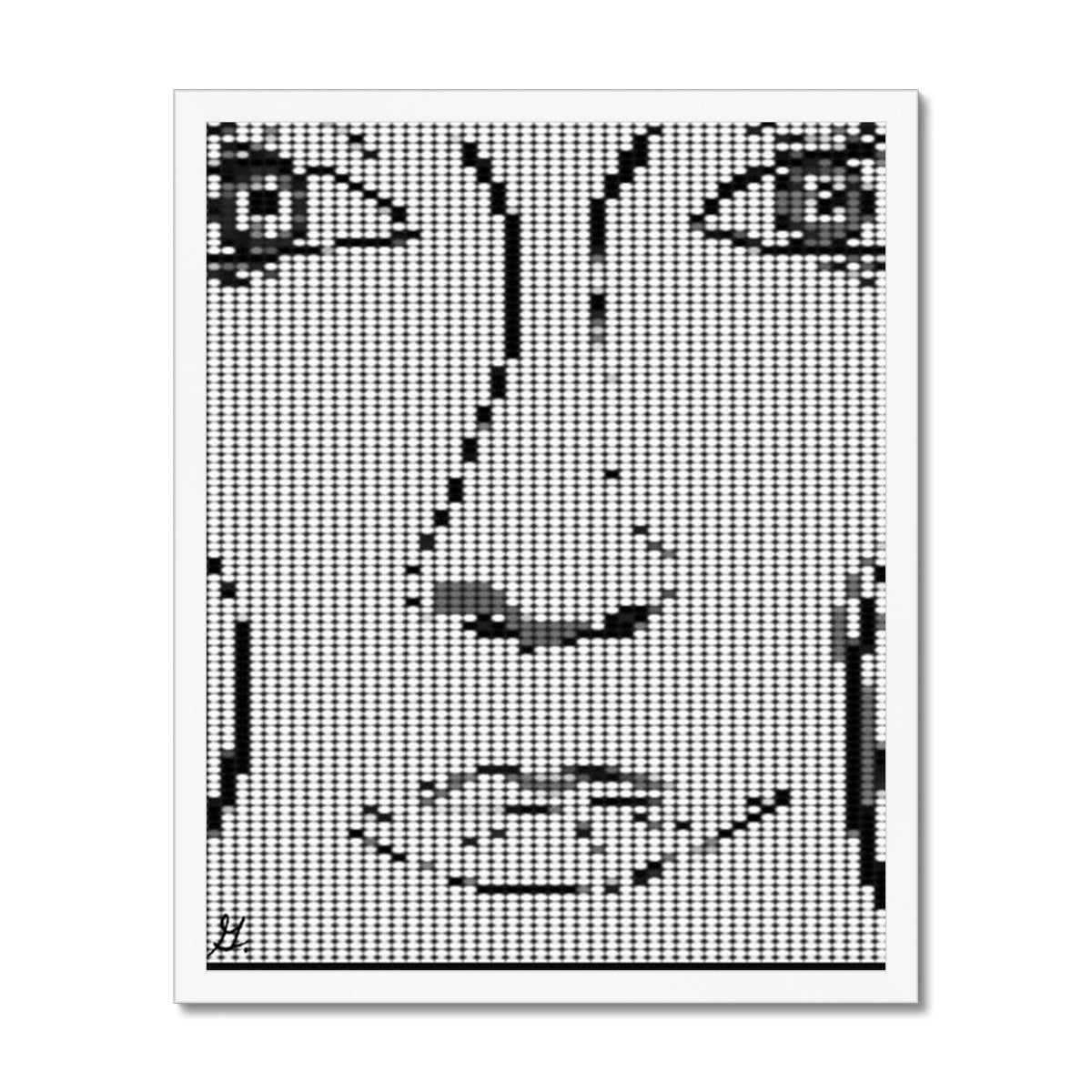 Digital Woman Budget Framed Poster featuring a classic matte print in a high-density wood-effect plastic frame, ideal for stylish home decor.