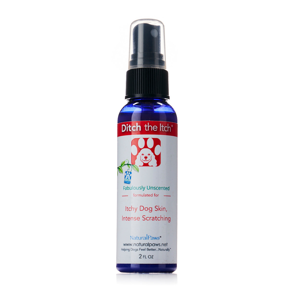 Ditch the Itch Anti-Itch Spray bottle with a soothing formula for dogs, designed to relieve itching and irritation.