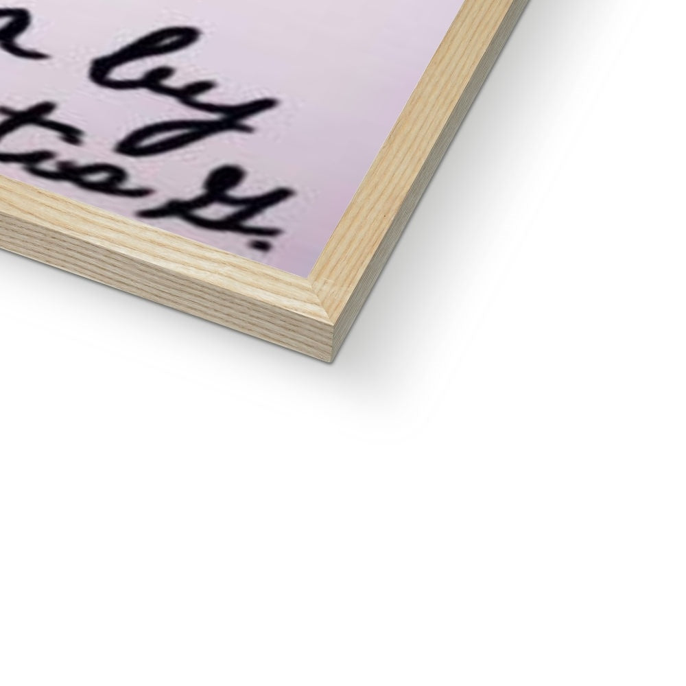 Dora Framed Print showcasing a simple elegant design with a satin finish and textured art paper.