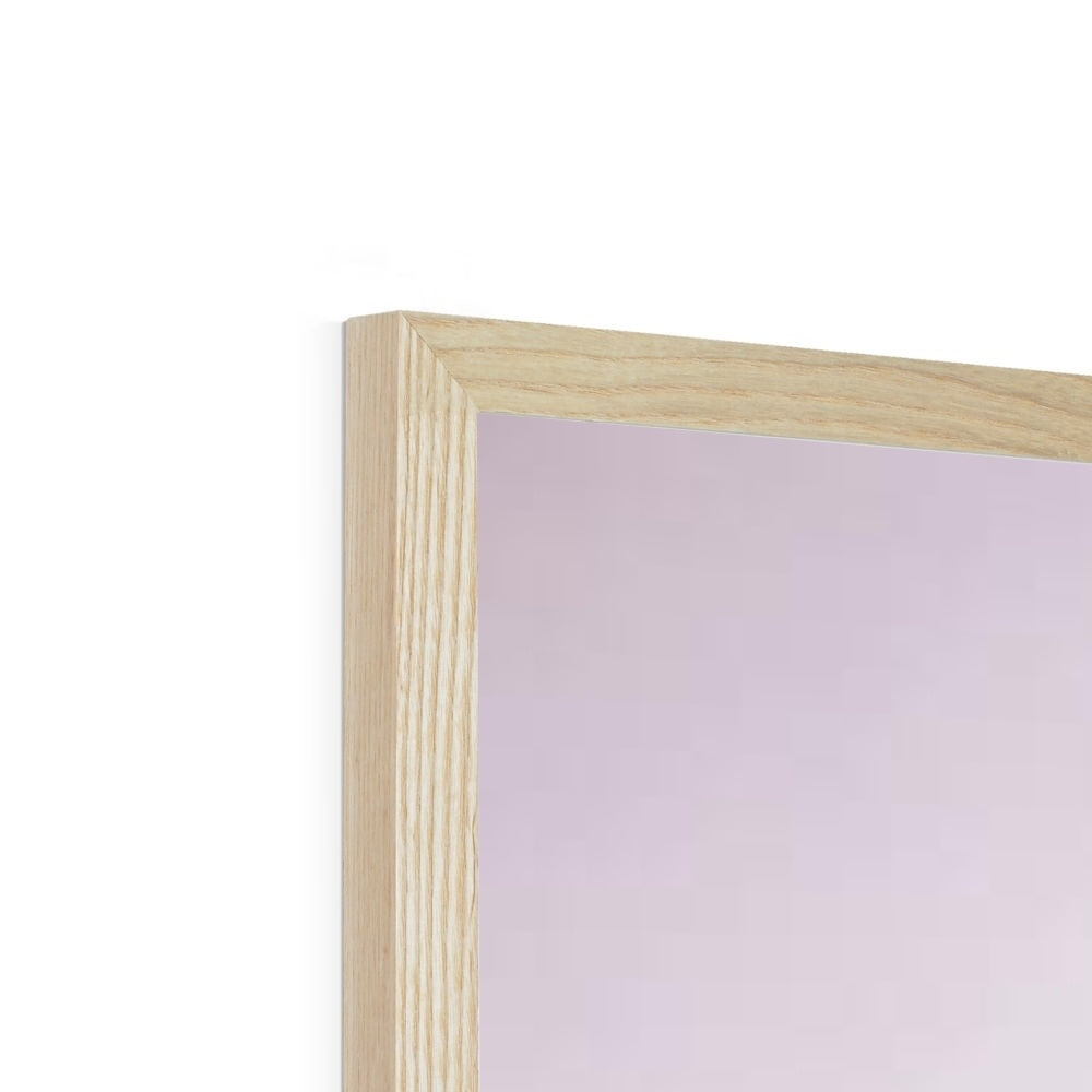 Dora Framed Print showcasing a simple elegant design with a satin finish and textured art paper.