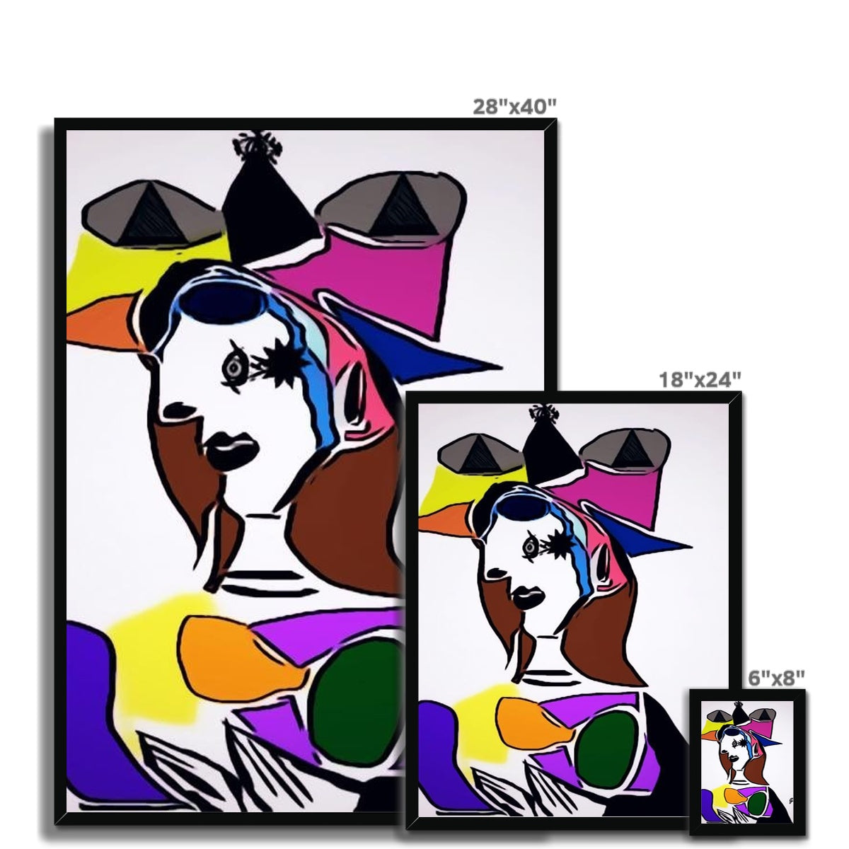 Dora Framed Print showcasing a simple elegant design with a satin finish and textured art paper.