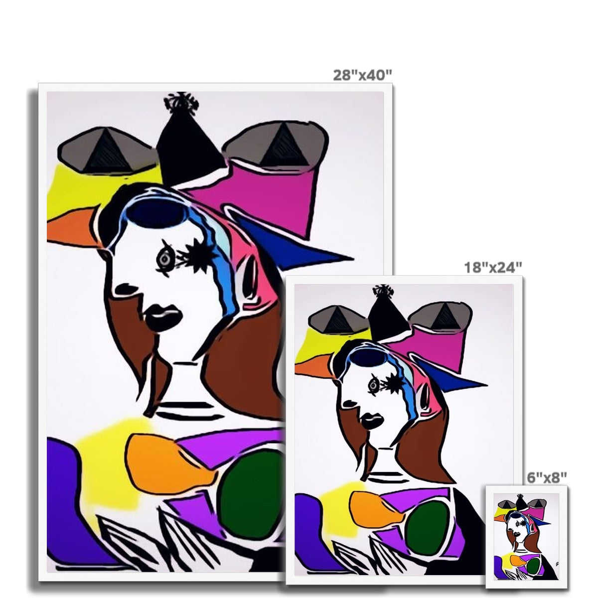 Dora Framed Print showcasing a simple elegant design with a satin finish and textured art paper.