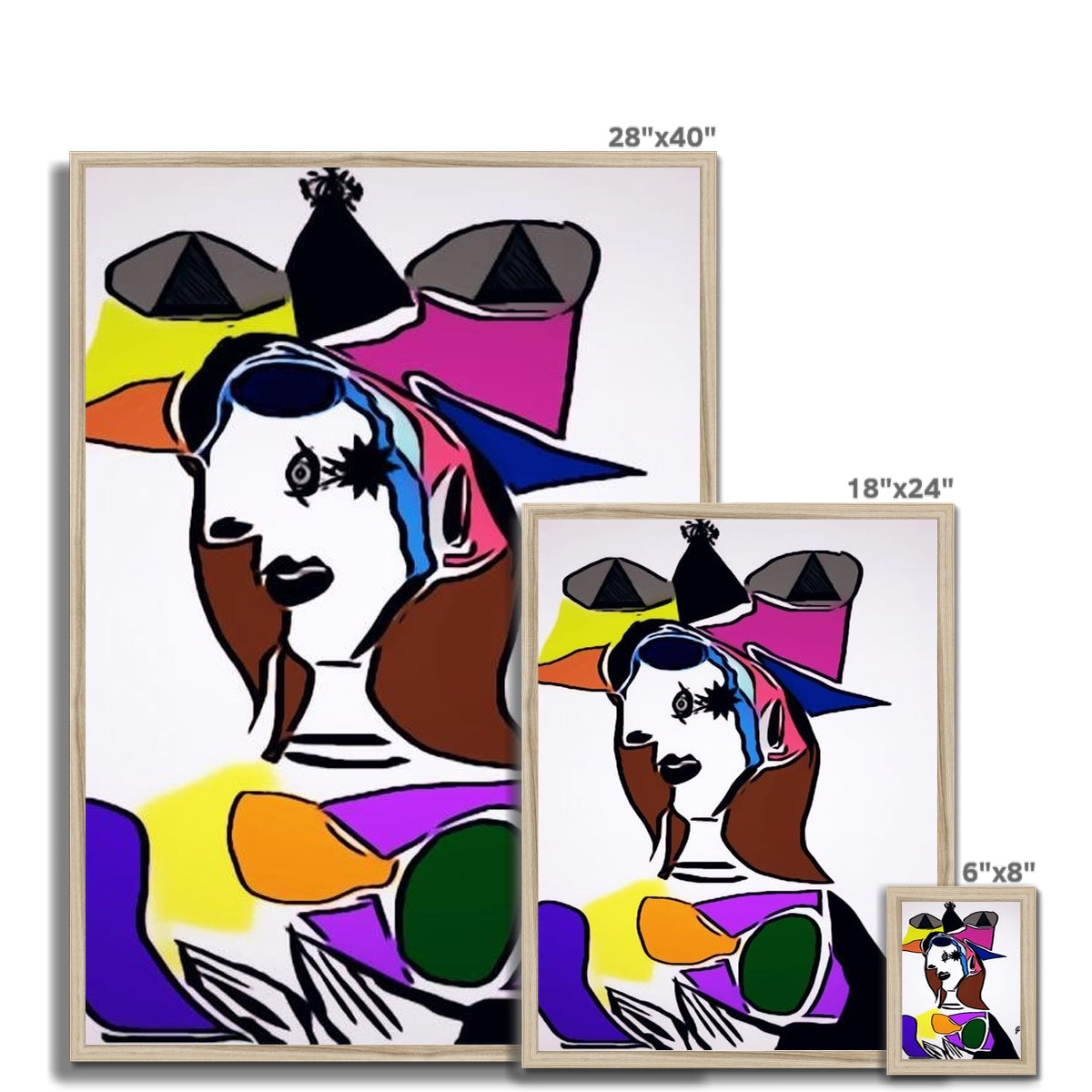 Dora Framed Print showcasing a simple elegant design with a satin finish and textured art paper.