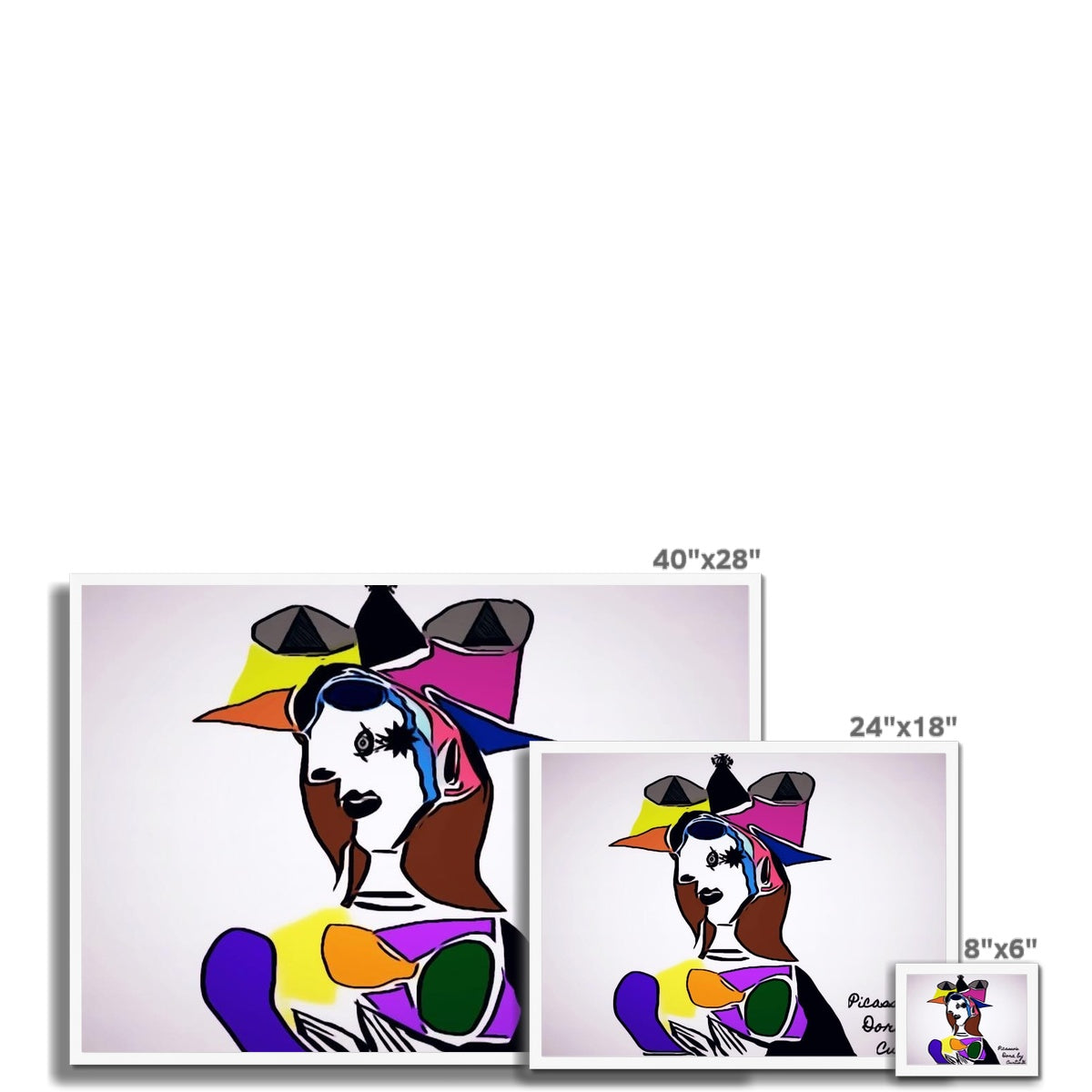 Dora Framed Print showcasing a simple elegant design with a satin finish and textured art paper.