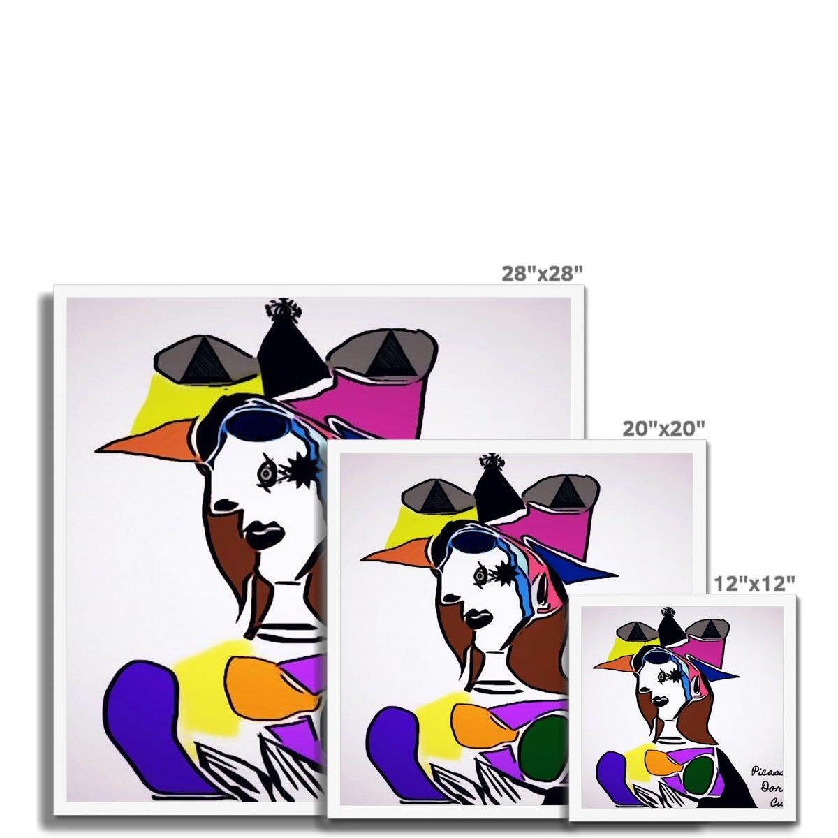 Dora Framed Print showcasing a simple elegant design with a satin finish and textured art paper.