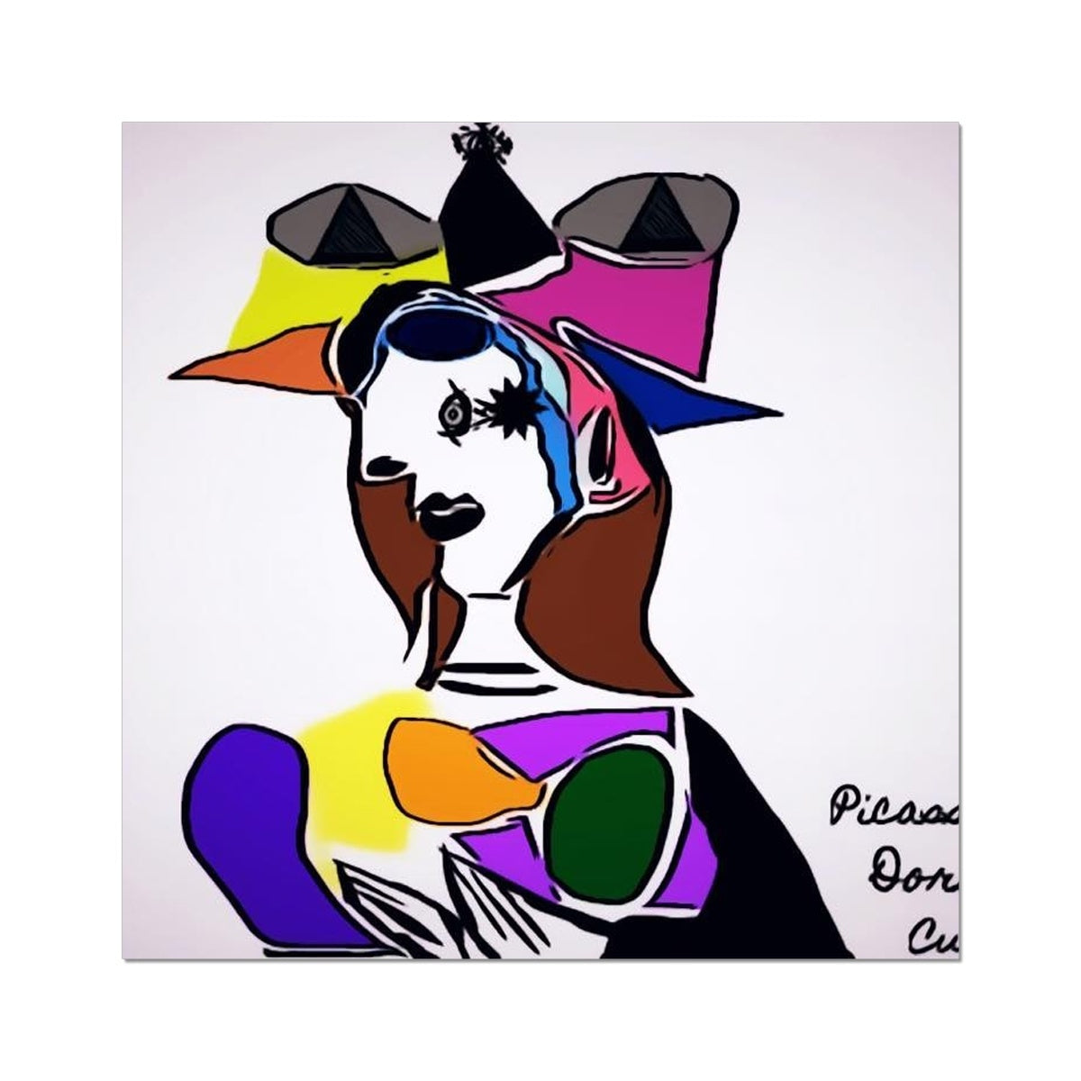 Dora Rolled Canvas showcasing vibrant colors and fine details, made from artist-grade cotton material.