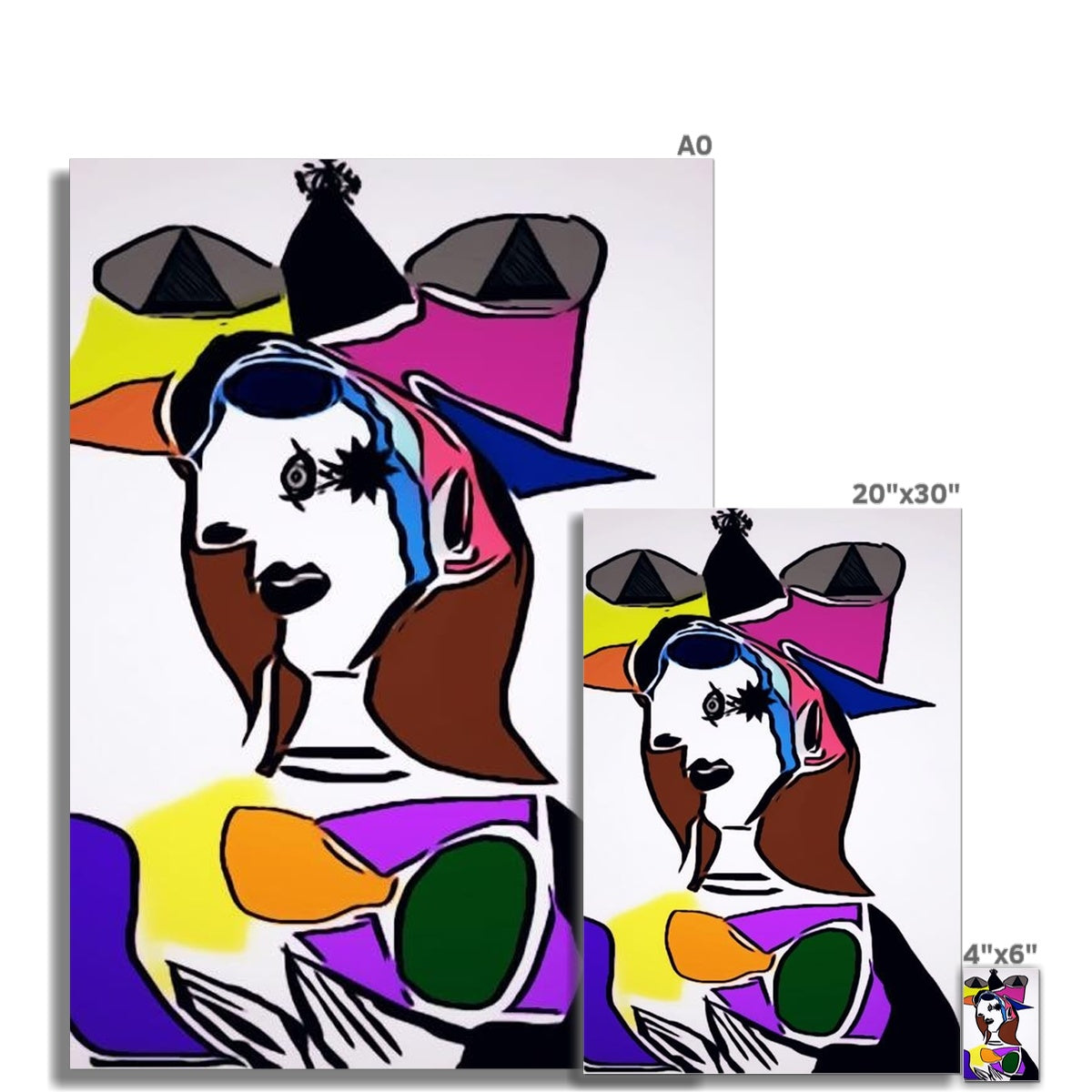 Dora Rolled Canvas showcasing vibrant colors and fine details, made from artist-grade cotton material.