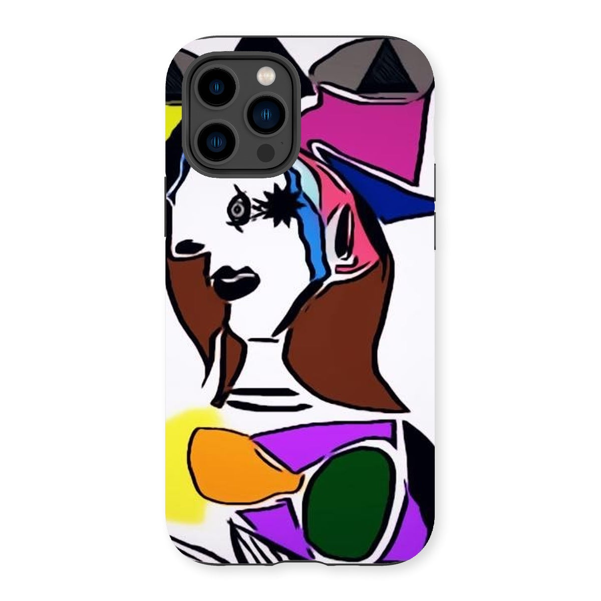 Dora Tough Phone Case showcasing dual-layered design with impact-resistant plastic and flexible silicone inner layer.