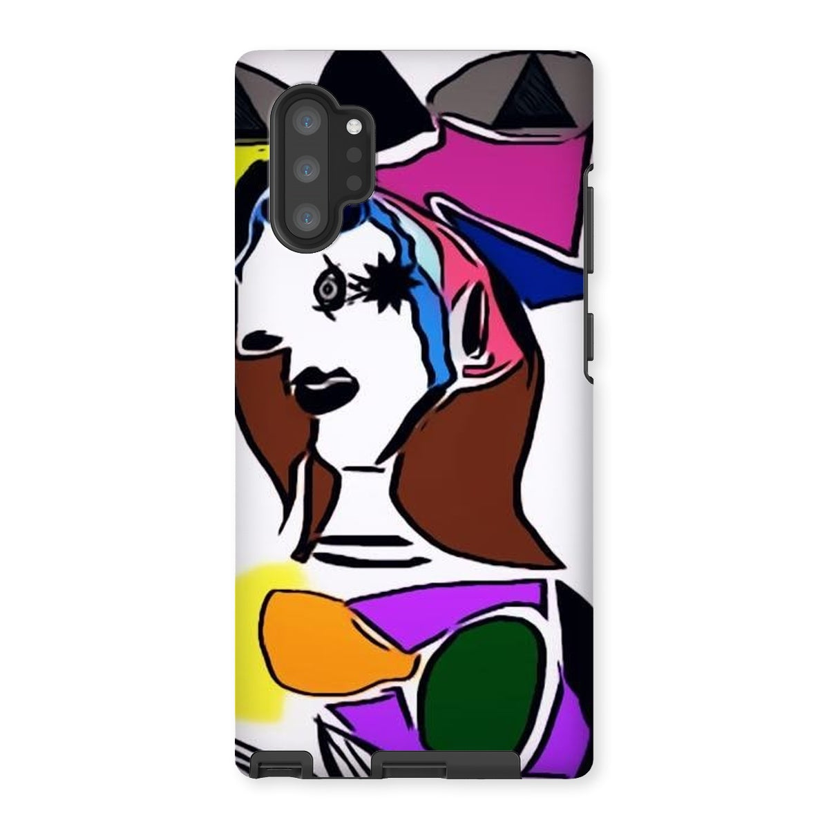 Dora Tough Phone Case showcasing dual-layered design with impact-resistant plastic and flexible silicone inner layer.