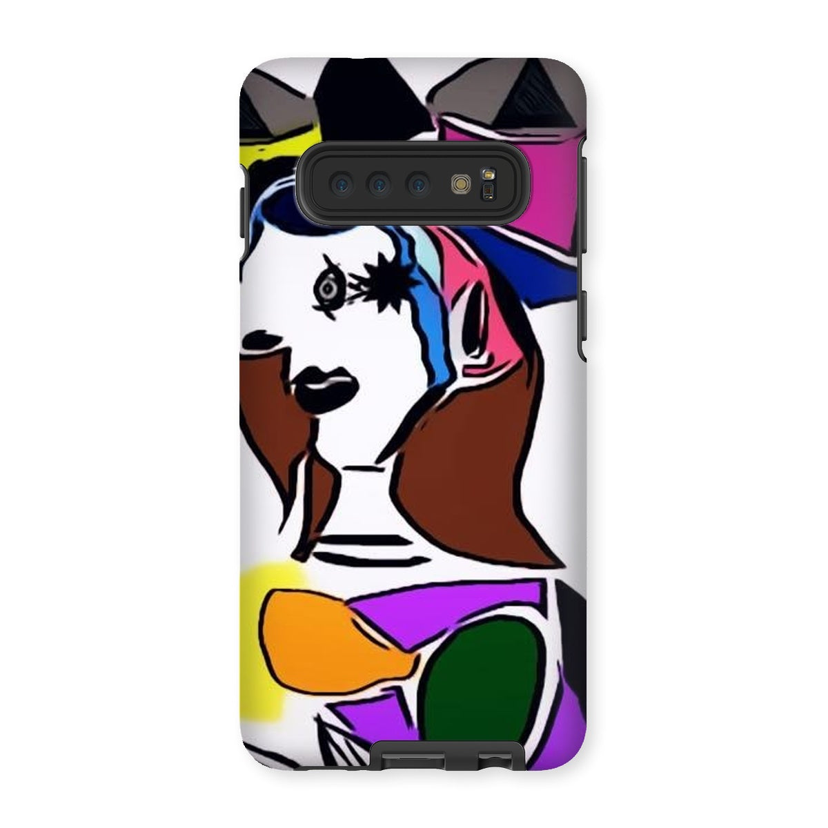 Dora Tough Phone Case showcasing dual-layered design with impact-resistant plastic and flexible silicone inner layer.