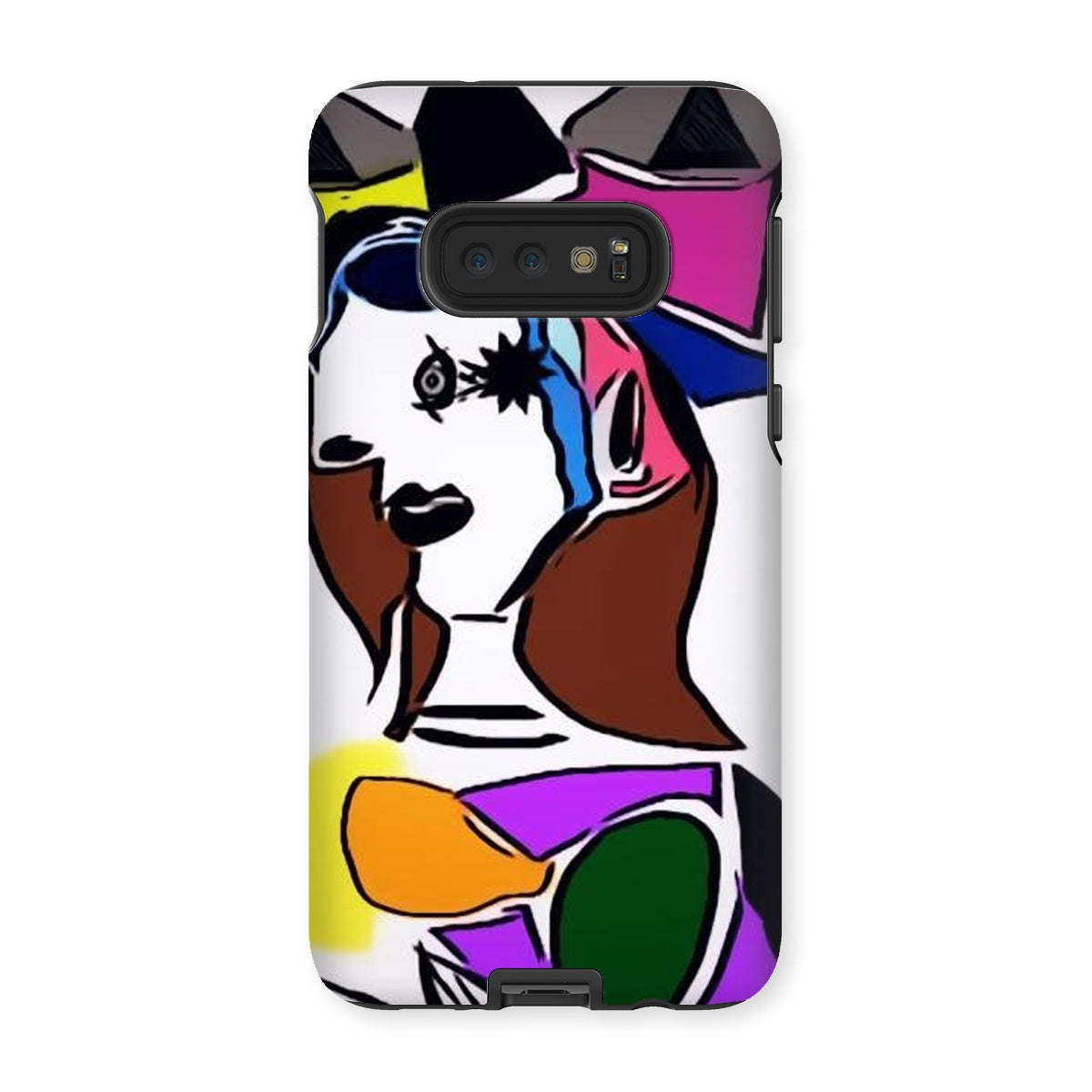 Dora Tough Phone Case showcasing dual-layered design with impact-resistant plastic and flexible silicone inner layer.