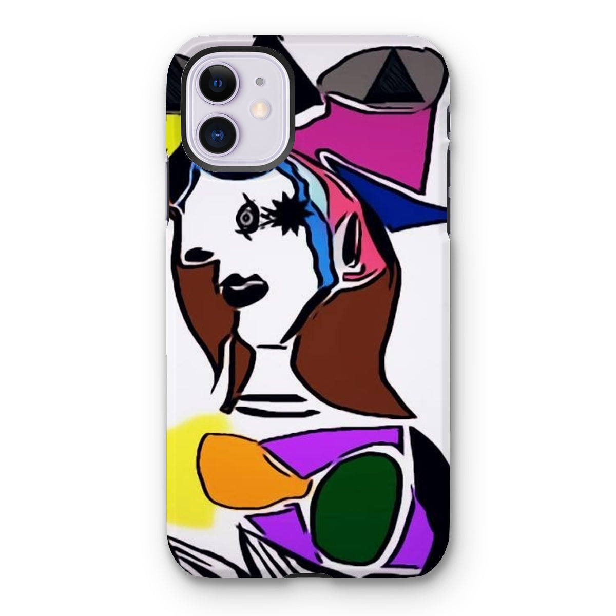 Dora Tough Phone Case showcasing dual-layered design with impact-resistant plastic and flexible silicone inner layer.