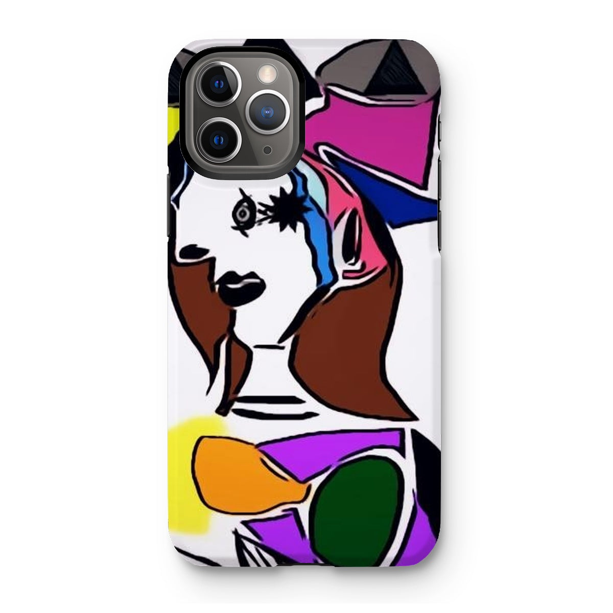 Dora Tough Phone Case showcasing dual-layered design with impact-resistant plastic and flexible silicone inner layer.