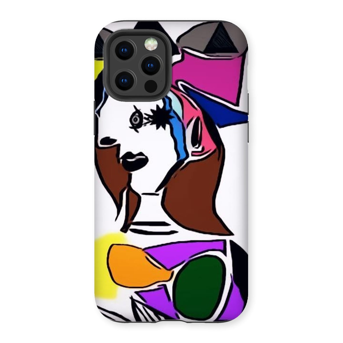 Dora Tough Phone Case showcasing dual-layered design with impact-resistant plastic and flexible silicone inner layer.