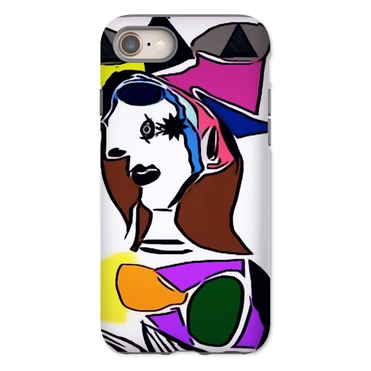 Dora Tough Phone Case showcasing dual-layered design with impact-resistant plastic and flexible silicone inner layer.