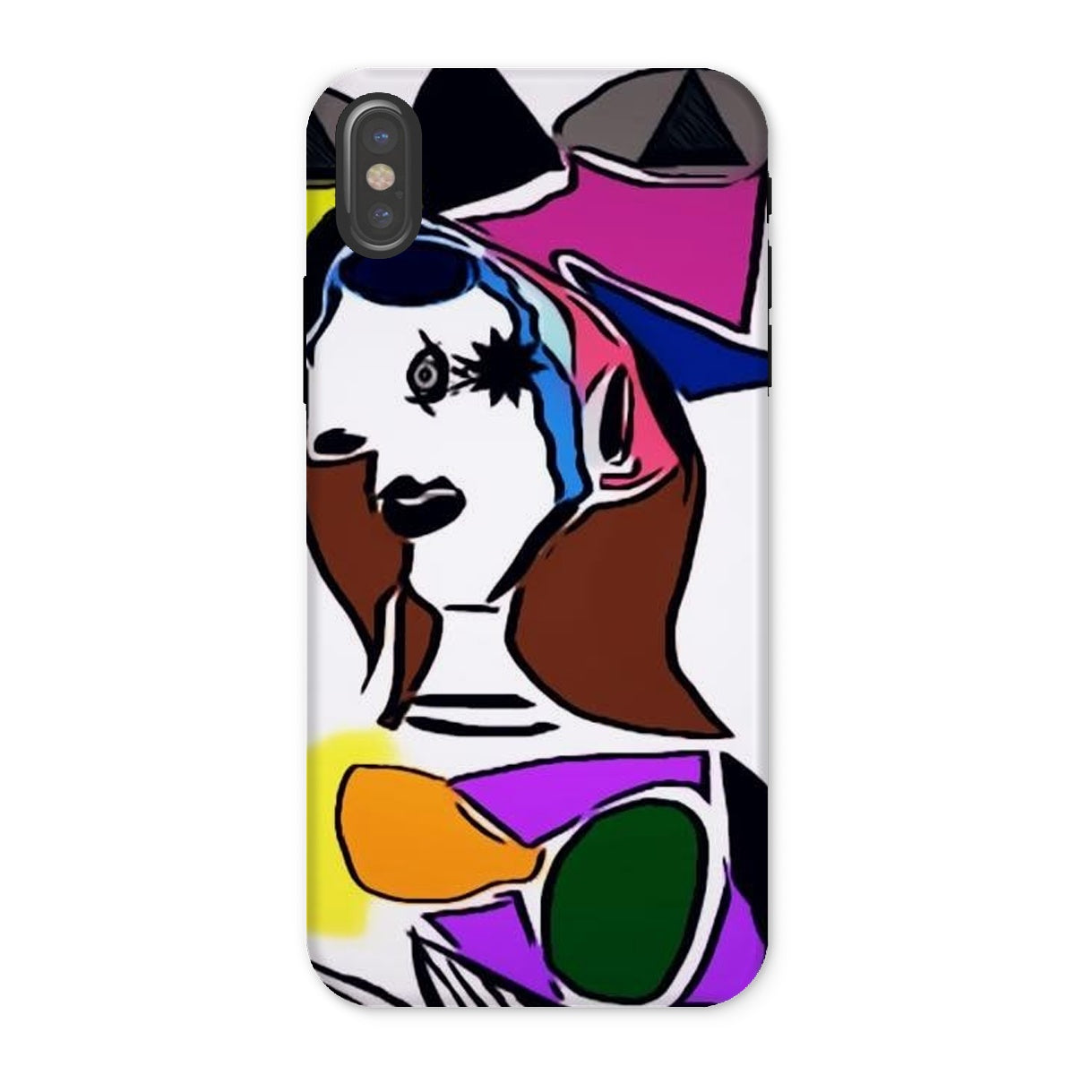 Dora Tough Phone Case showcasing dual-layered design with impact-resistant plastic and flexible silicone inner layer.