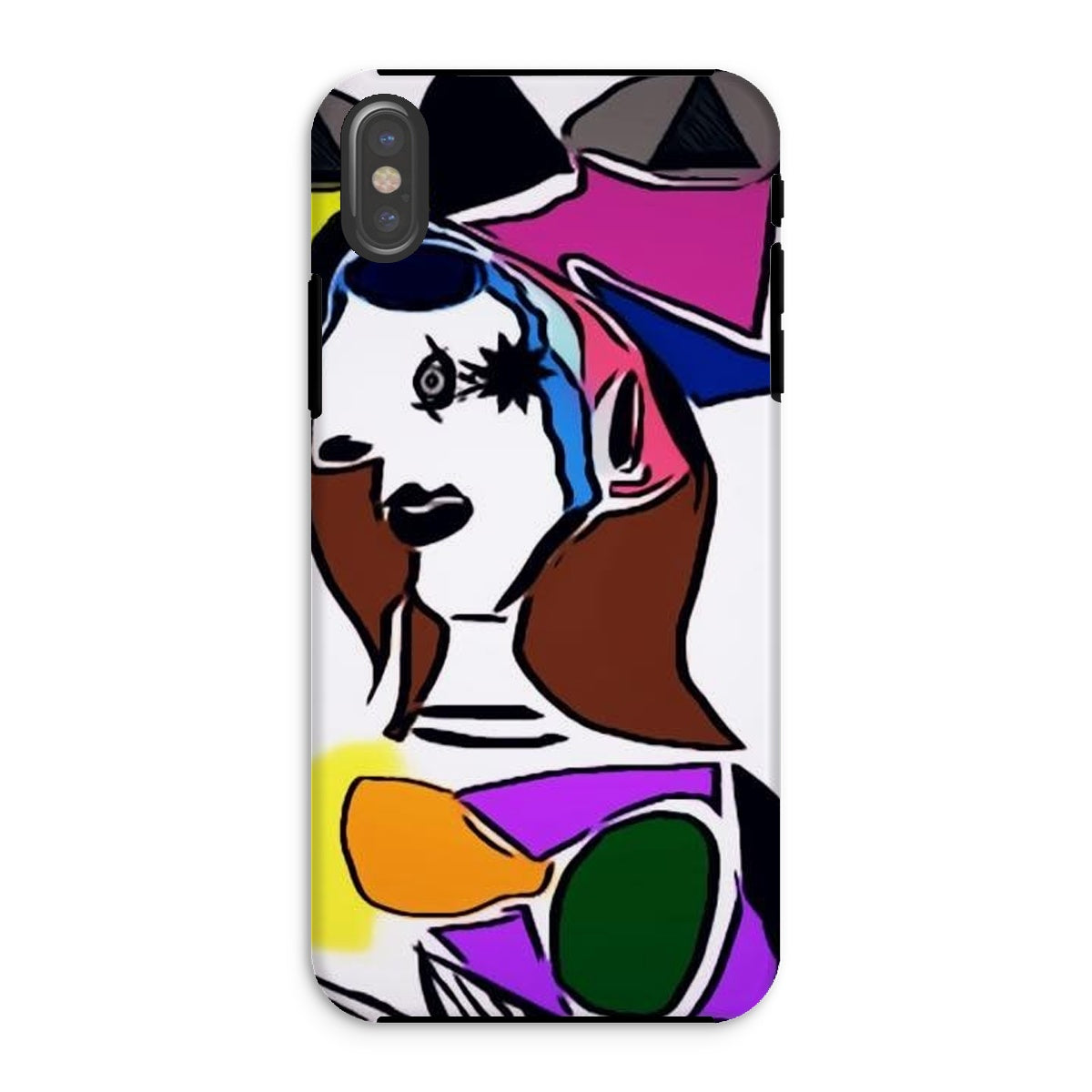 Dora Tough Phone Case showcasing dual-layered design with impact-resistant plastic and flexible silicone inner layer.