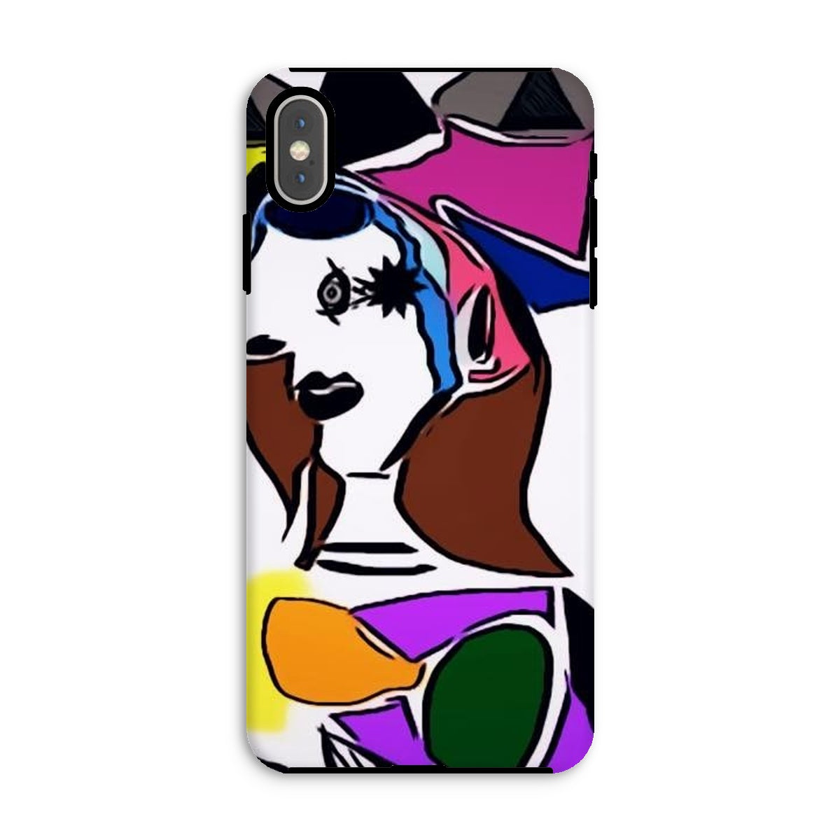 Dora Tough Phone Case showcasing dual-layered design with impact-resistant plastic and flexible silicone inner layer.