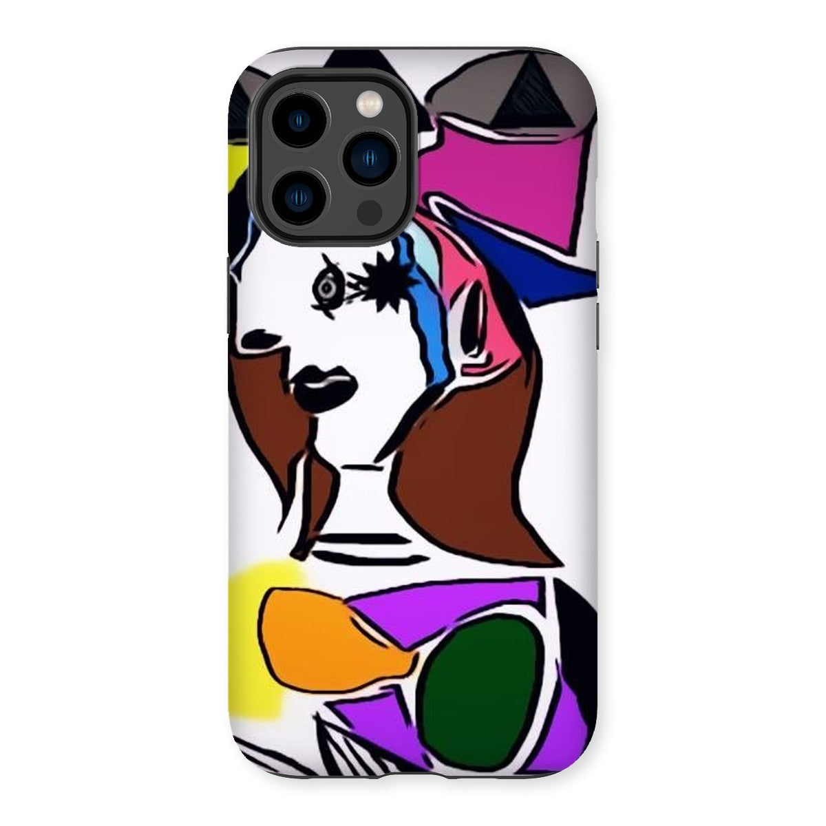 Dora Tough Phone Case showcasing dual-layered design with impact-resistant plastic and flexible silicone inner layer.