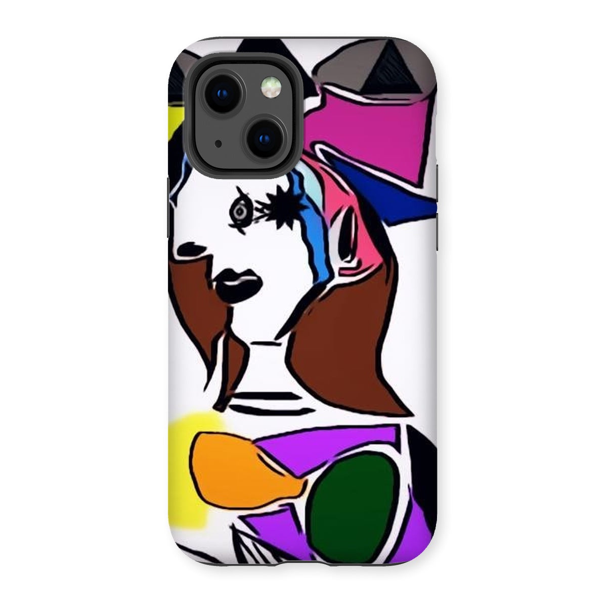 Dora Tough Phone Case showcasing dual-layered design with impact-resistant plastic and flexible silicone inner layer.