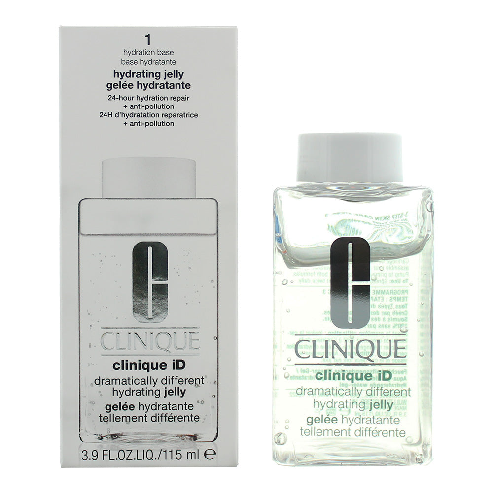 Clinique Dramatically Different Hydrating Jelly in a sleek bottle, showcasing its lightweight, oil-free formula for intense hydration.