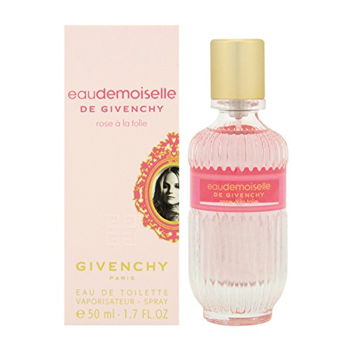 Eaudemoiselle Rose a la Folie Eau de Toilette by Givenchy in an elegant bottle with floral design.