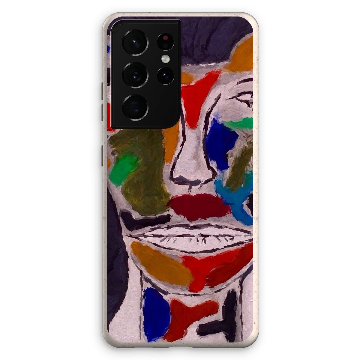 Eco Phone Case made from biodegradable bioplastic and bamboo fiber, showcasing its stylish design and protective features.