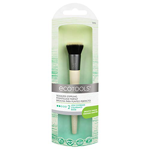 EcoTools Stippling Brush with soft bristles and ergonomic handle, designed for blending and layering makeup.