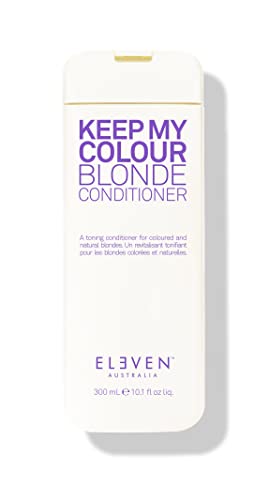Eleven Australia Keep My Colour Blonde Conditioner bottle with a sleek design, perfect for maintaining vibrant blonde hair.