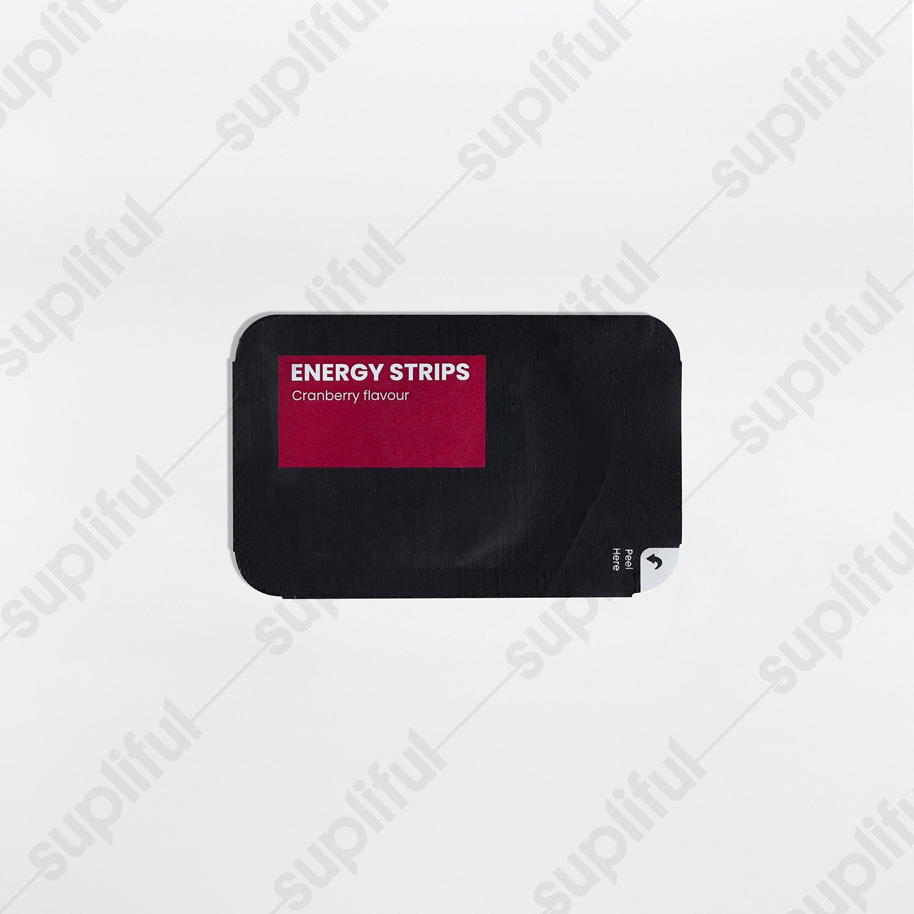 Energy Oral Strips in Cranberry flavor, designed for sustained energy and focus.