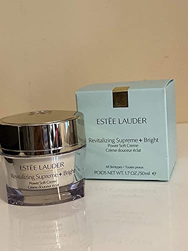 Estée Lauder Revitalizing Supreme + Bright Power Soft Creme in a sleek jar, showcasing its luxurious texture and branding.