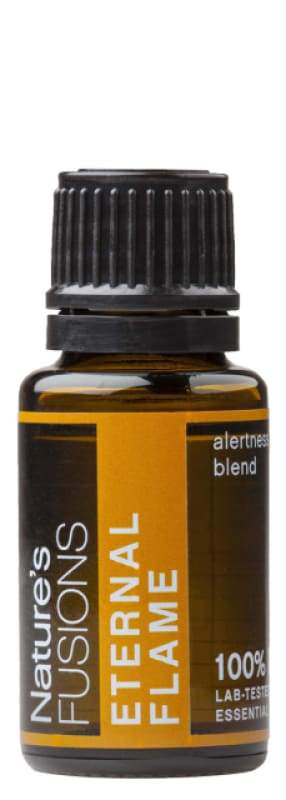 Eternal Flame Concentration Blend 100% Pure Essential Oil in a 15ml bottle, showcasing its floral and warm scent profile.