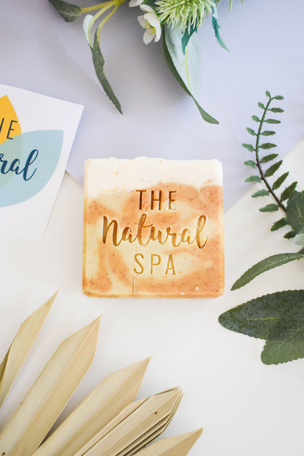 Eves Garden Cold Process Soap Bar featuring lemongrass, lavender, and pine, beautifully designed with natural ingredients.