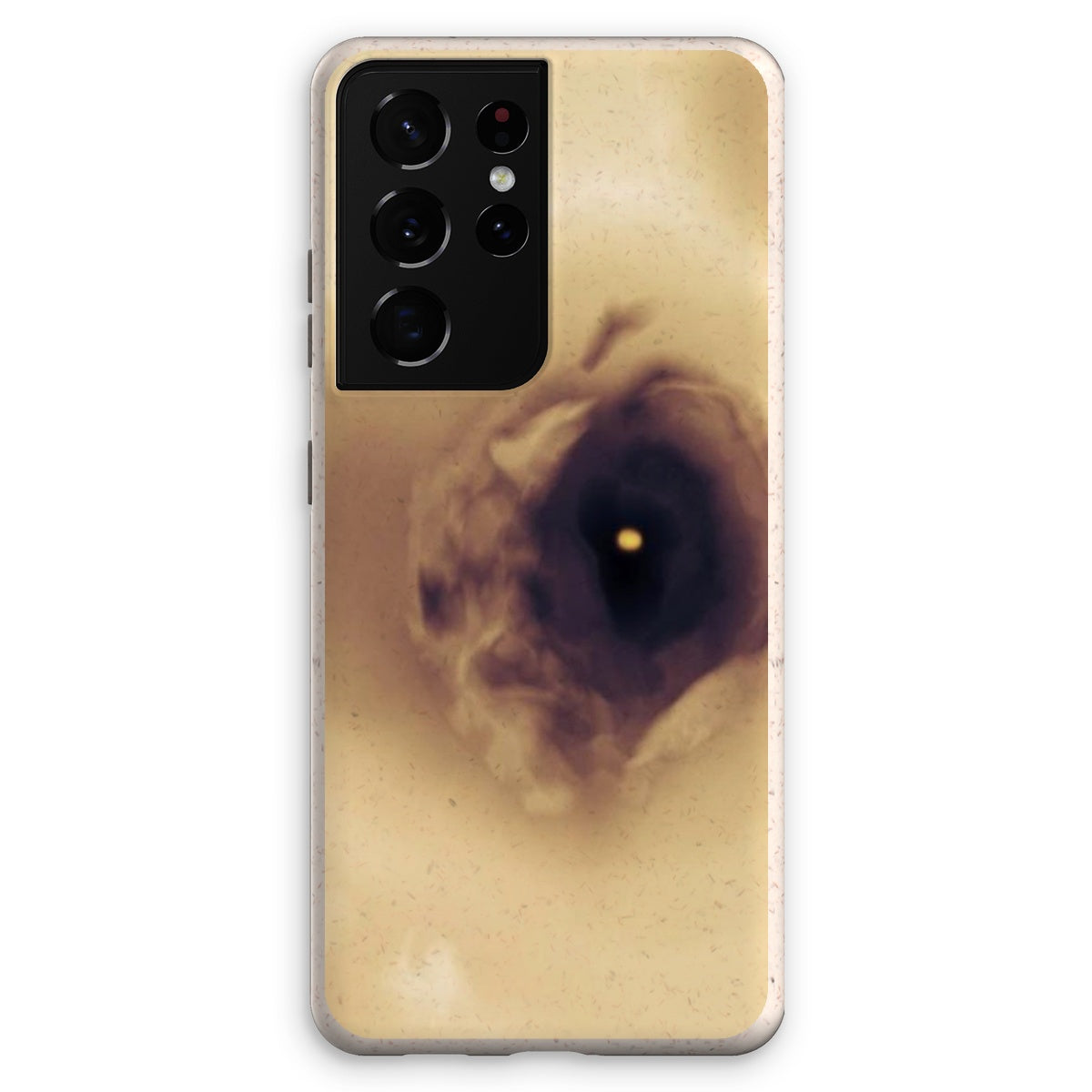 Eye Eco Phone Case made from biodegradable bioplastic and bamboo fiber, showcasing its stylish design and protective features.