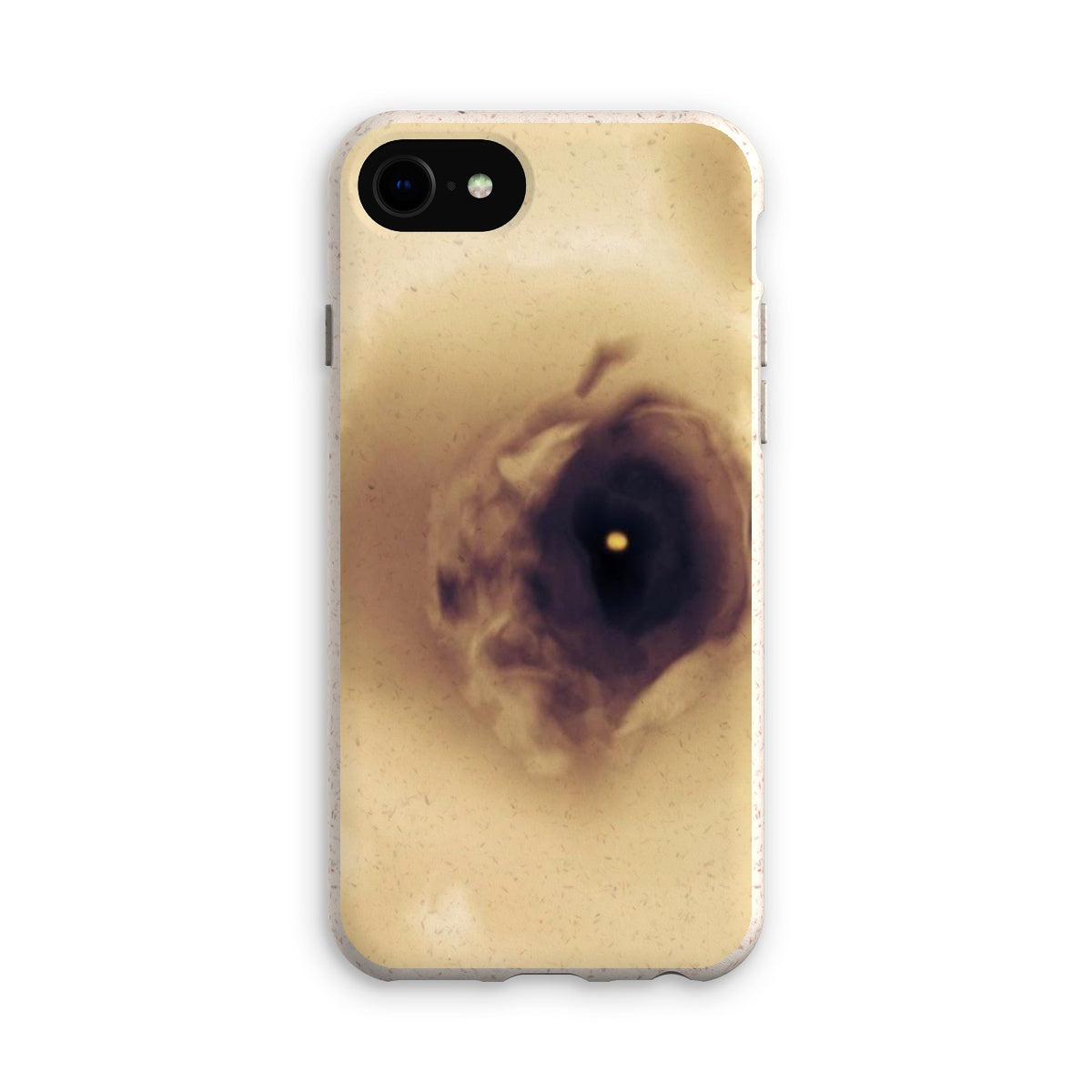 Eye Eco Phone Case made from biodegradable bioplastic and bamboo fiber, showcasing its stylish design and protective features.