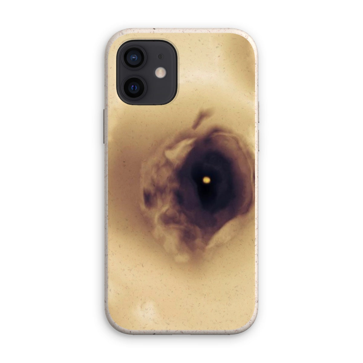 Eye Eco Phone Case made from biodegradable bioplastic and bamboo fiber, showcasing its stylish design and protective features.