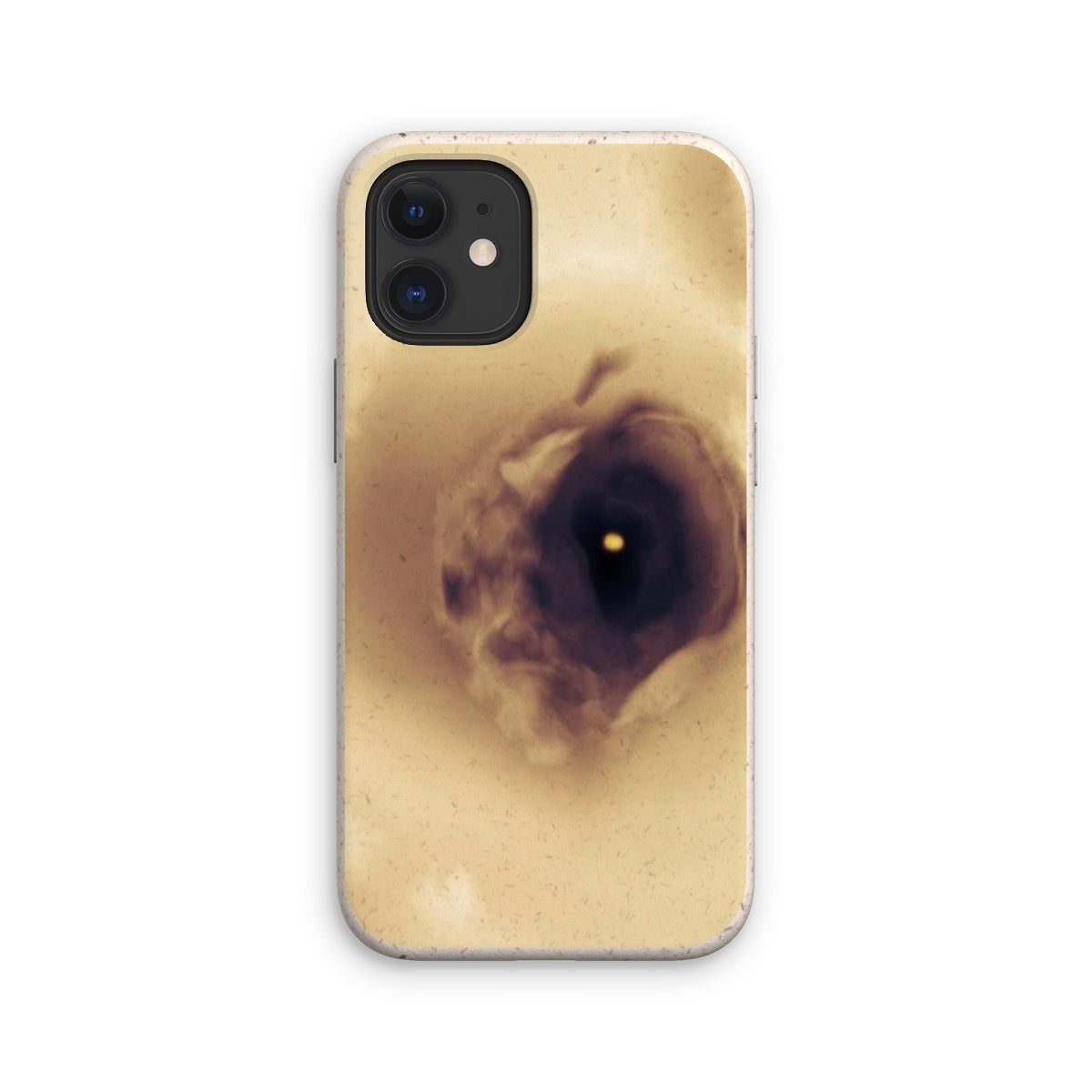 Eye Eco Phone Case made from biodegradable bioplastic and bamboo fiber, showcasing its stylish design and protective features.