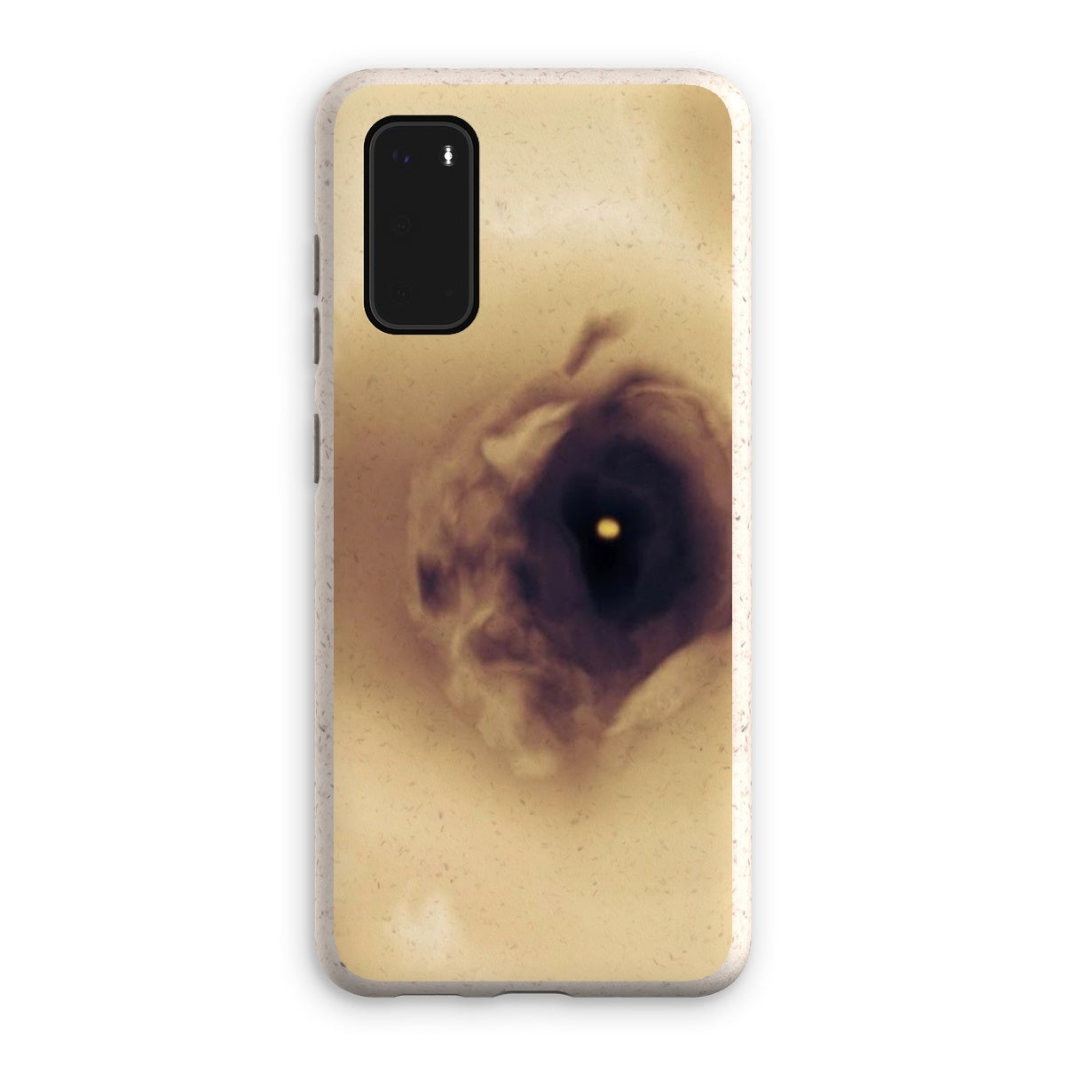 Eye Eco Phone Case made from biodegradable bioplastic and bamboo fiber, showcasing its stylish design and protective features.