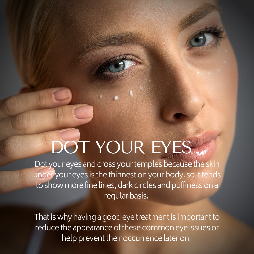 Eye Serum Roll-On bottle with a sleek design, featuring a roll-on applicator for easy use, targeting under eye bags and puffiness.