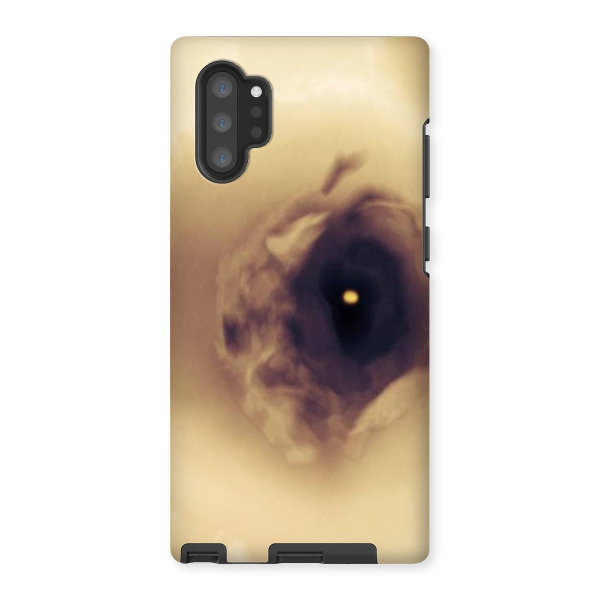 Eye Tough Phone Case featuring dual-layered design with impact-resistant plastic and flexible silicone inner for enhanced protection.