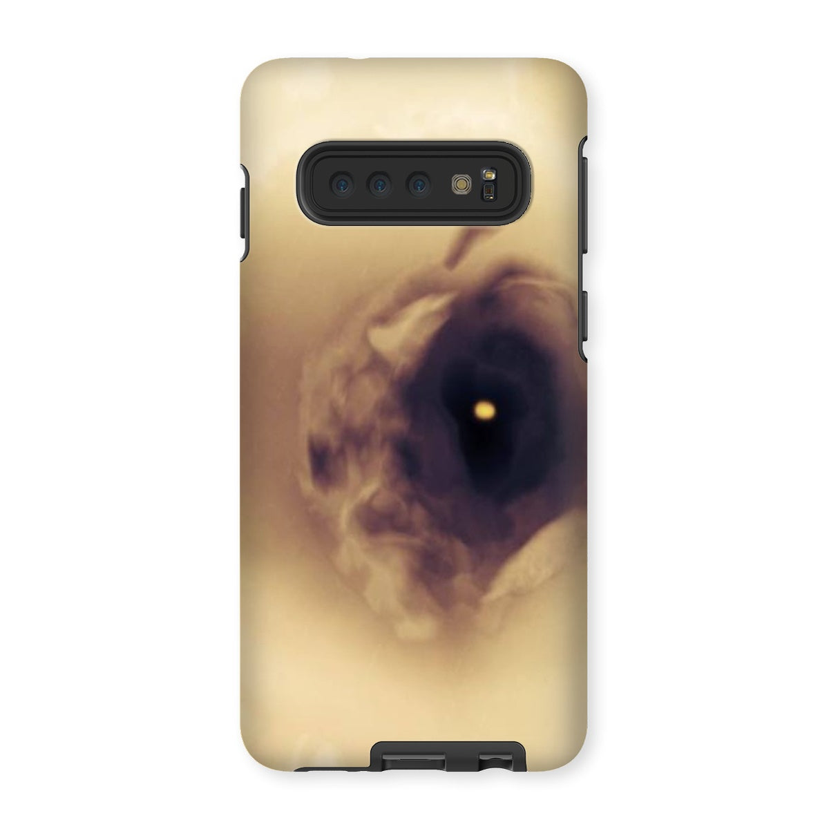 Eye Tough Phone Case featuring dual-layered design with impact-resistant plastic and flexible silicone inner for enhanced protection.