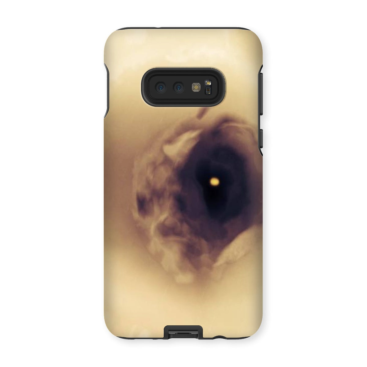 Eye Tough Phone Case featuring dual-layered design with impact-resistant plastic and flexible silicone inner for enhanced protection.