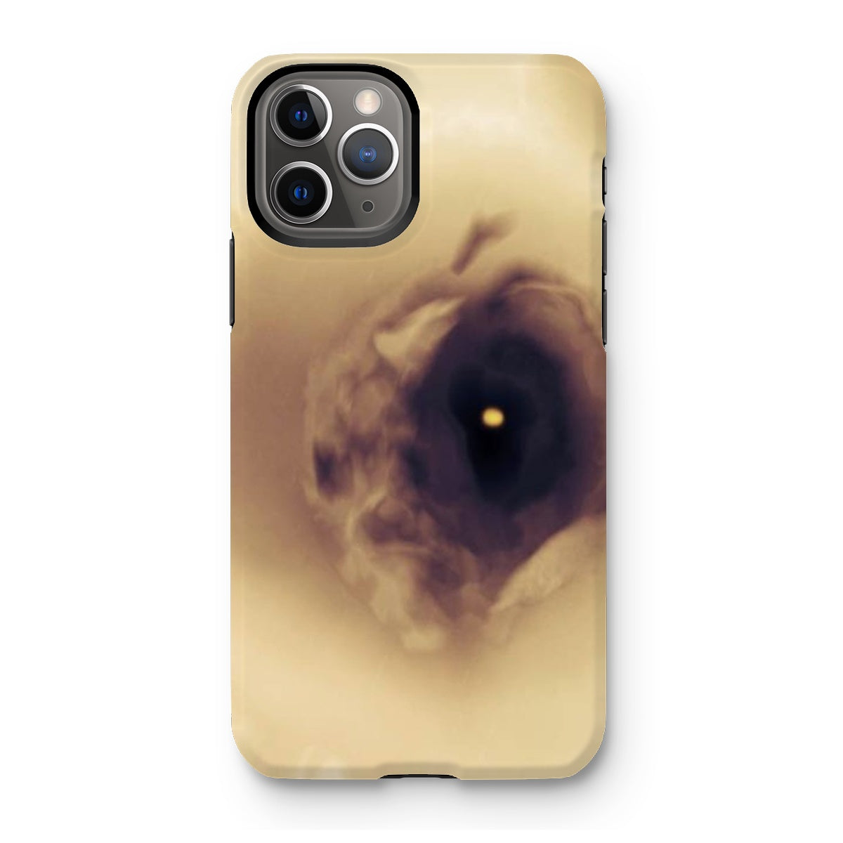 Eye Tough Phone Case featuring dual-layered design with impact-resistant plastic and flexible silicone inner for enhanced protection.