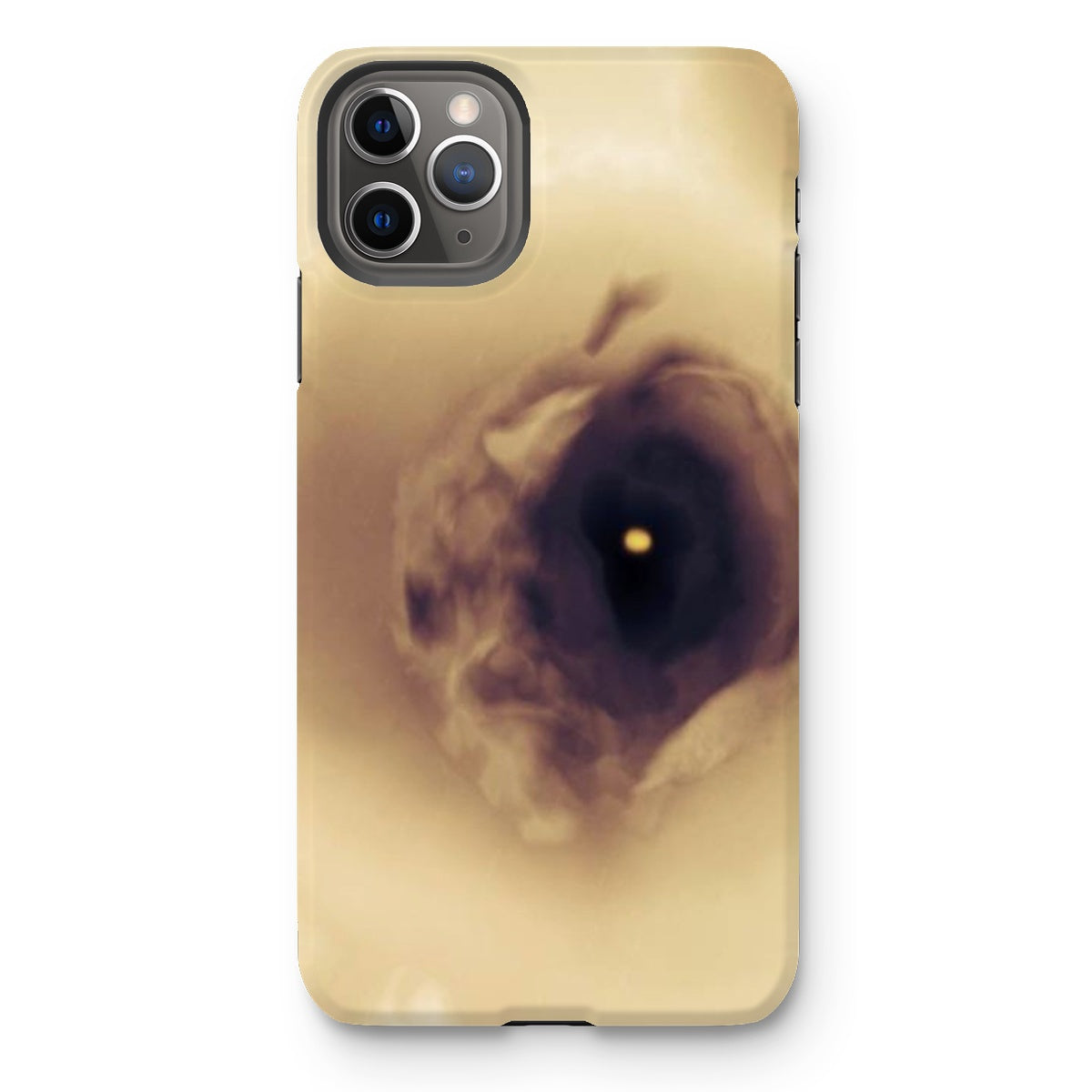 Eye Tough Phone Case featuring dual-layered design with impact-resistant plastic and flexible silicone inner for enhanced protection.