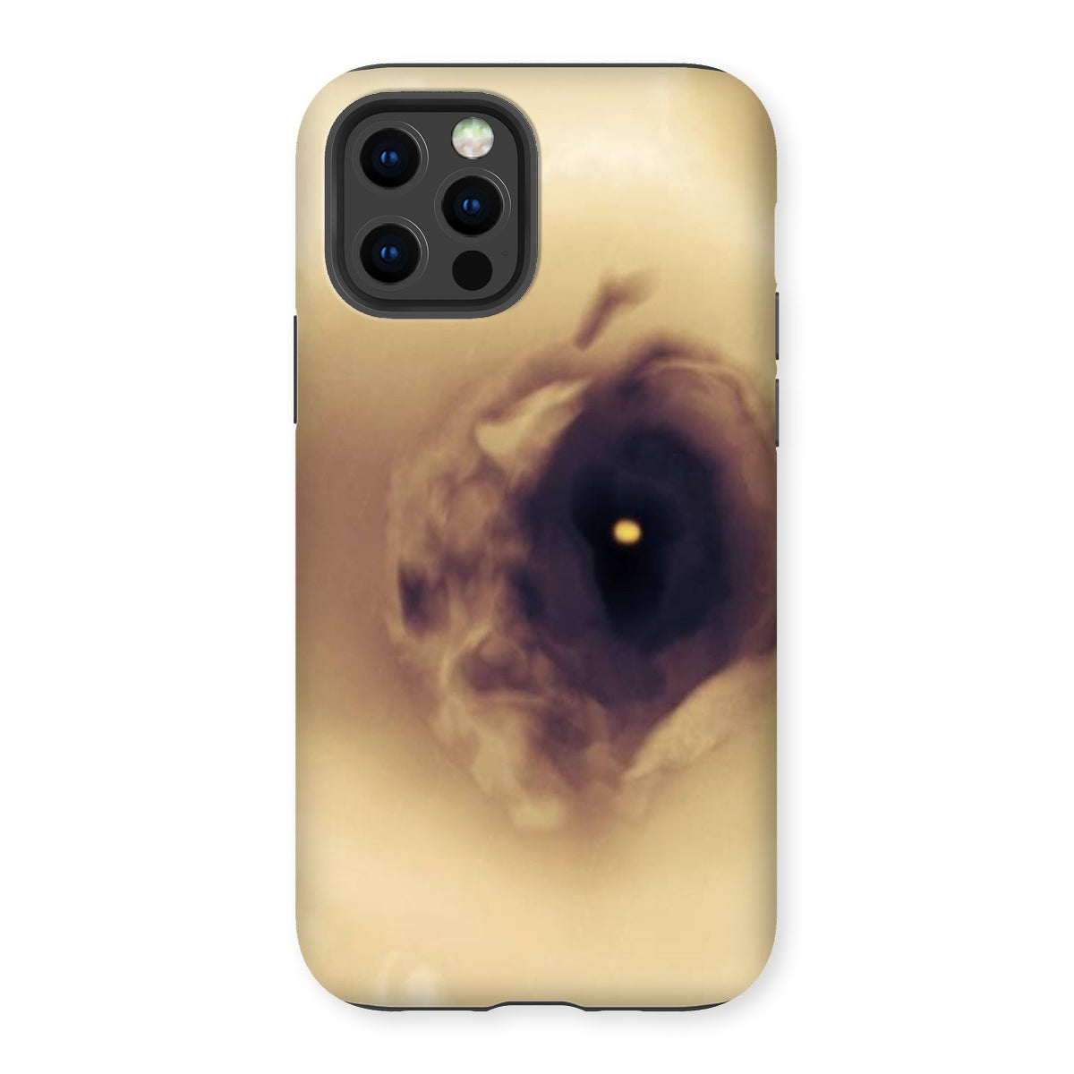 Eye Tough Phone Case featuring dual-layered design with impact-resistant plastic and flexible silicone inner for enhanced protection.